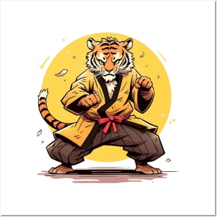 karate tiger Posters and Art